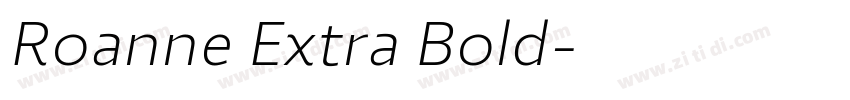 Roanne Extra Bold字体转换